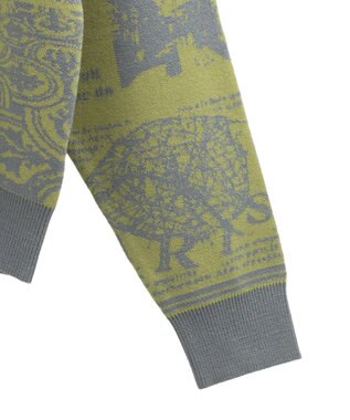 Green Parks ・ｆｕｒｒｙ　ｒａｔｅ　ジャカードニットプルオーバ Yellow