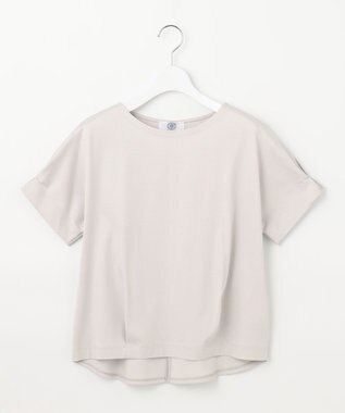 J.PRESS LADIES L 【接触冷感】コットンスムース フレンチスリーブ カットソー グレージュ系