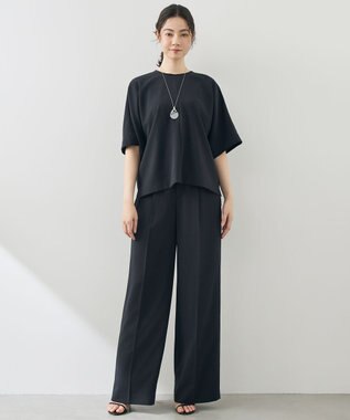 自由区 【セットアップ対応】テクスチャードスーツ ブラウス ブラック