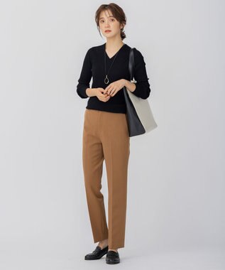 23区 【CLASSY.12月号掲載】TRストレッチギャバ テーパード パンツ アンバー