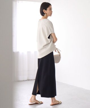 UNFILO スゴ機能美ニット Iラインスカート ブラック