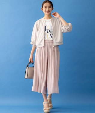 組曲 L 【WEB限定カラーあり】ギャザーライトデシン パンツ 【WEB限定】ピンク系9