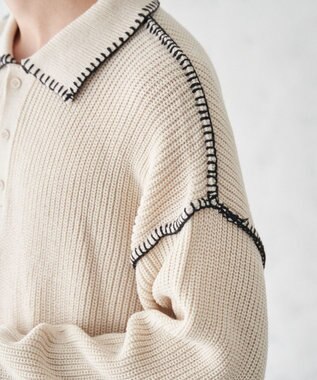 WEGO ハンドステッチポロプルオーバー ホワイト