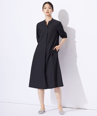 J.PRESS LADIES L 【洗える】ソフトシャンブレー ワンピース ネイビー系