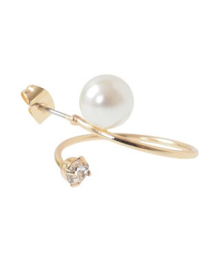 YECCA VECCA パールスパイラルピアス Gold