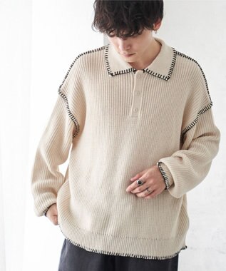 WEGO ハンドステッチポロプルオーバー ホワイト