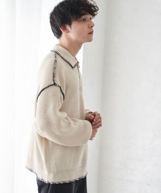 WEGO ハンドステッチポロプルオーバー ホワイト