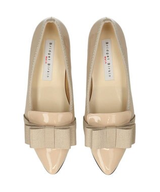 Bridget Birkin ＜2E＞【Bridget Birkin Walk】グログランリボンオペラパンプス ベージュエナメル