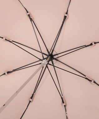 MOONBAT PAUL&JOE ACCESSOIRES (ポール&ジョー) 晴雨兼用日傘 長傘 ワンポイントクリザンテームフリル 一級遮光 遮熱 UV ピーチ