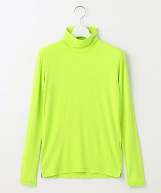 23区GOLF 定番あたたかインナー【WOMEN】エニワイズ無地 カットソー 黄緑系