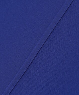 ICB 【接触冷感・UVケア・防シワ・洗える】エステルダブルクロス  ラッフルデザインブラウス ロイヤルブルー系