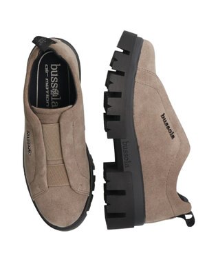 INTER-CHAUSSURES 【BUSSOLA】厚底スリッポンシューズ オークスウェード