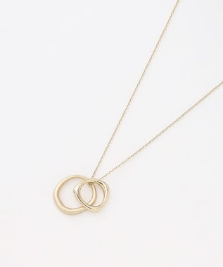 メタルコンビ ダブルリング ネックレス