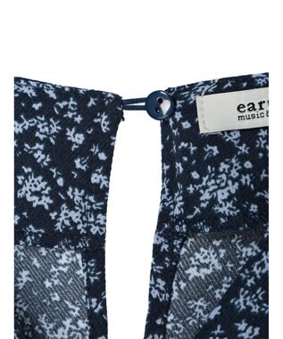 earth music&ecology 小花柄Ｖネックワンピース Navy