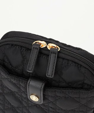LA BAGAGERIE グリッドキルティングミニショルダー ブラック