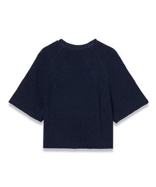 JOSEPH 【洗える】リネンブレンド　ショートスリーブニット Navy