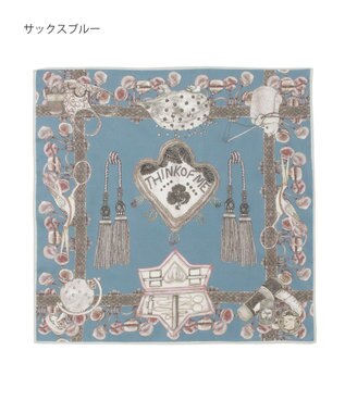 MOONBAT SWASH LONDON(スウォッシュロンドン） コットンハンカチーフ THINK OF ME 52×52 日本製 サックスブルー