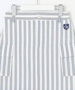 23区GOLF 【WOMEN】【ストレッチ】サッカープリント スカート ホワイト系1