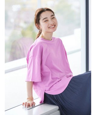 AMERICAN HOLIC 抗菌防臭ラウンドテールカットプルオーバー Pink