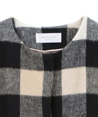 Green Parks シャギーノーカラーコート Beige