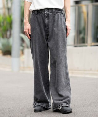 WEGO ローライズバギーフレアデニムパンツ デニムブラックソノタ