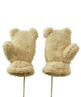 MIKI HOUSE HOT BISCUITS 【1歳-5歳】 もこくま顔ドン ボアミトン ベージュ