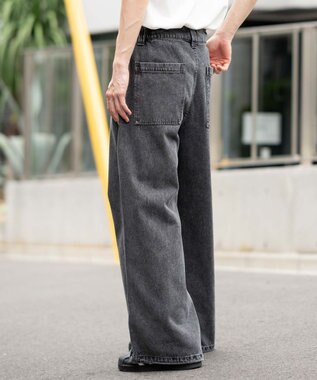 WEGO ローライズバギーフレアデニムパンツ デニムブラックソノタ