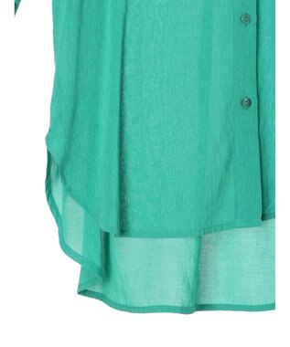 AMERICAN HOLIC 接触冷感５分袖変形ドルマンシアーシャツ Green