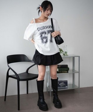 WEGO ２WAYグラフィックワンショルBIGT ホワイト