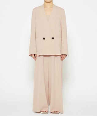 uncrave 【接触冷感・撥水・洗濯機洗い可】クールタッチツイル ジャケット（uncrave STANDARD） ピンクベージュ