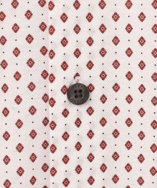 JOSEPH ABBOUD 【綿100％・ストレッチ・イージーケア】コンフォートジャージー プリント シャツ ワイン系5