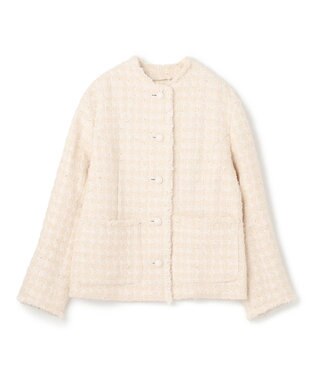 BEIGE， 【S-size】MONGE / ノーカラージャケット Ecru