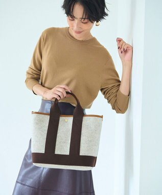TOPKAPI 【Breath TOPKAPI】イタリアンフェルト ショルダー付 B5 トートバッグ M ベージュ