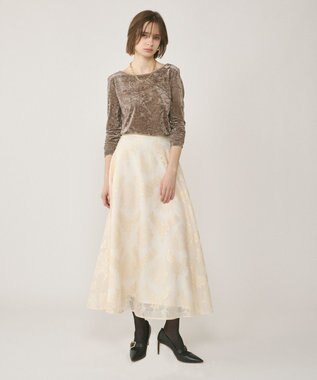 GRACE CONTINENTAL クラッシュベロアカットトップ ブラウン