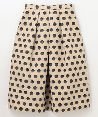 GRACE CONTINENTAL ラメドットジャガードスカート ベージュ