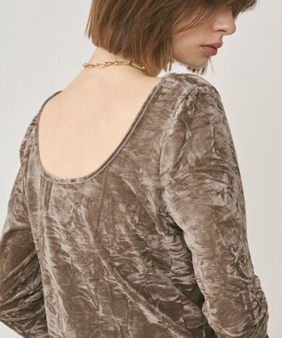 GRACE CONTINENTAL クラッシュベロアカットトップ ブラウン