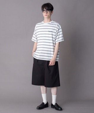 WEGO 【機能T】接触冷感マルチボーダーT（SS） ホワイト