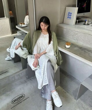 Green Parks AnriettMusee レースロングワンピース Off White