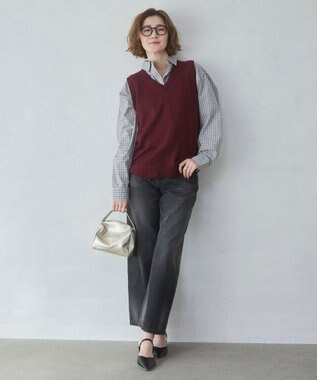 WEGO 【26年春新色登場★】USPOLOBIGシャツ ブラックチェック1