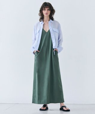 BEIGE， 【Oggi ６月号掲載】OREGANO / サマーウールキャミソールドレス Olive