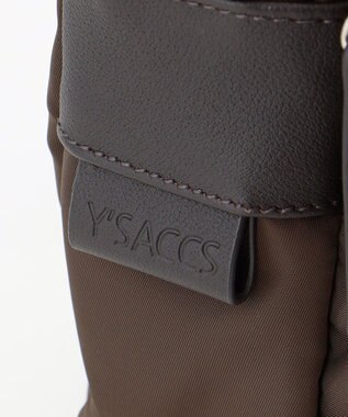 Y'SACCS ナイロン×牛革コンビシリーズ　横型ショルダーバッグ　SSサイズ チョコ