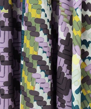 GRACE CONTINENTAL キカプリントティアードワンピース グリーン