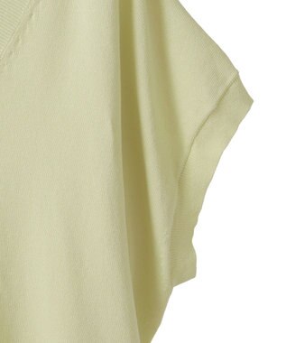 CRAFT STANDARD BOUTIQUE バックギャザーＶネックニットベスト Light Yellow
