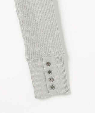 組曲 S ラメリブポロ襟 ニット シルバーグレー系