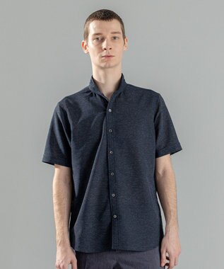 JOSEPH HOMME 新素材【軽量/通気性/清涼感/洗える/ストレッチ】レノクロスストレッチ　ウィングカラー半袖シャツ