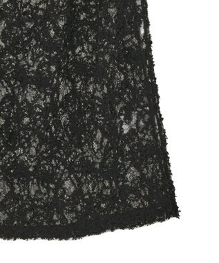 earth music&ecology モールレースラップスカート Black
