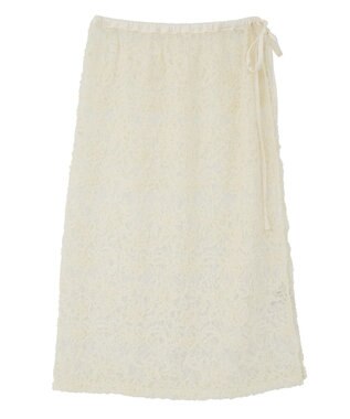 earth music&ecology モールレースラップスカート Ivory