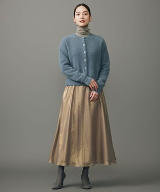 自由区 L 【カタログ掲載】シャイニーギャザー スカート ブロンズ