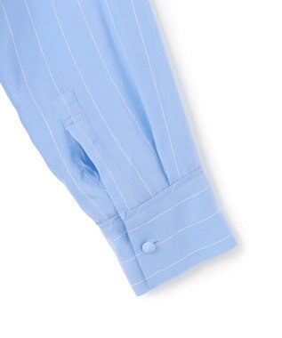 ICB 【WEB＆一部店舗限定】PreshrunkCupraStripe シャツワンピース サックスストライプ