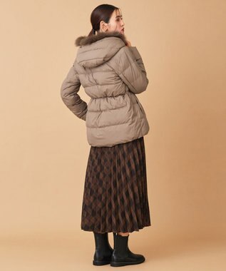 ANY 【洗える】スムースタッチ ショート丈ダウンコート ブラウン系